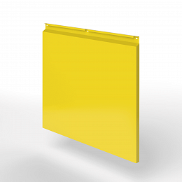 Фасадная металлокассета закрытого типа оцинкованная с порошковым покрытием 0,7x380х815мм RAL 1012 Лимонно-жёлтый