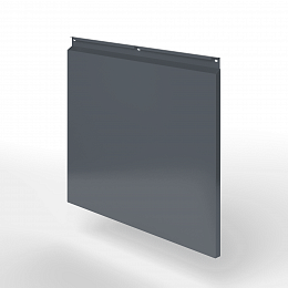 Фасадная металлокассета закрытого типа оцинкованная с порошковым покрытием 0,7x480х1015мм RAL 7015 Сланцево-серый