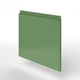 Фасадная металлокассета закрытого типа оцинкованная с порошковым покрытием 0,7x600х1270мм RAL 6011 Резедово-зелёный