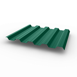 Профнастил НС44 (RAL 6000) 0,6х1047мм оцинкованный, с полимерным покрытием (Полиэстер)