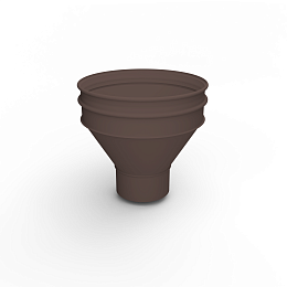 Воронка водосточная ф110х350мм (RAL 8017) водосборная, c порошковым покрытием