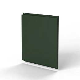 Фасадная металлокассета 1160x530 (RAL 6020) открытого типа, с порошковым покрытием 0,7 мм