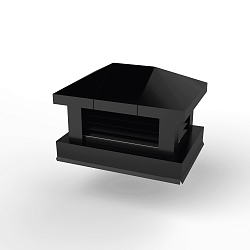 Дымник на трубу с жалюзи оцинкованный с полимерным покрытием до 1200мм RAL 9004