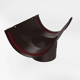 Воронка водосточного желоба пвх накладная Grand Line ф120мм RAL 8017