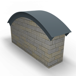 Парапет радиусный 0,5 мм (RAL 7031) полиэстер