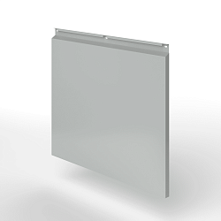 Фасадная металлокассета закрытого типа оцинкованная с порошковым покрытием 0,7x380х370 мм RAL 9006 Бело-алюминиевый