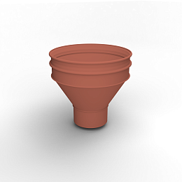 Воронка водосточная ф106х350мм (RAL 3022) водосборная, c порошковым покрытием