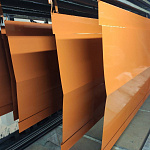 Конек фигурный 0,45 мм RAL 2009 оцинкованный, с порошковым покрытием