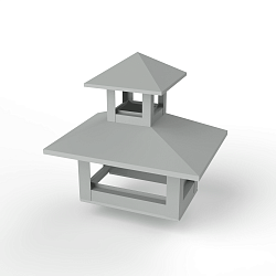 Дымник на трубу двойной оцинкованный с полимерным покрытием до 1200мм RAL 9006
