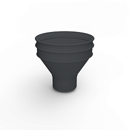 Воронка водосточная ф220х350мм (RAL 9011) водосборная, c порошковым покрытием