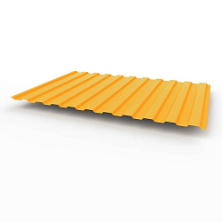 Профнастил С8 - 0,35х1180мм (RAL 2007) оцинкованный, с полимерным покрытием (полиэстер)