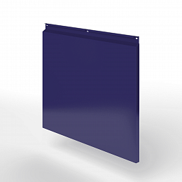 Фасадная металлокассета закрытого типа оцинкованная с порошковым покрытием 0,7x430х915мм RAL 5022 Ночной синий