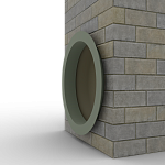 Откос радиусный 0,55 мм (RAL 7033) c порошковым покрытием