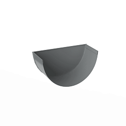 Заглушка желоба водосточного оцинкованная порошок ф120мм RAL 9023