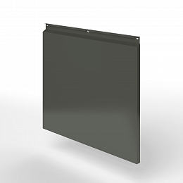 Фасадная металлокассета закрытого типа оцинкованная с порошковым покрытием 0,7x600х1270мм RAL 7022 Серая умбра