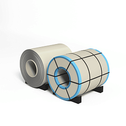 Рулон оцинкованный 0,5х1250мм (RAL 1013) с полимерным покрытием (полиэстер)