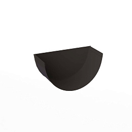 Заглушка желоба водосточного оцинкованная порошок ф120мм RAL 8019