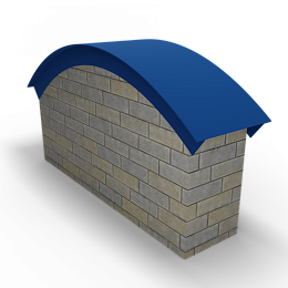 Парапет радиусный 1,2 мм (RAL 5005) полиэстер