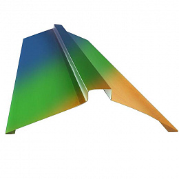 Конек фигурный 0,45 мм (все цвета RAL) кровельный, оцинкованный с порошковым покрытием