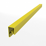 Планка П-образная для забора оцинкованная с порошковым покрытием 0,45мм ширина менее 625 мм RAL 1018