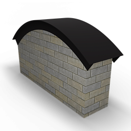 Парапет радиусный 0,7 мм (RAL 8022) полиэстер