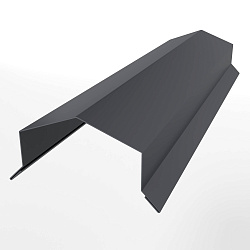 Заборный парапет 0,45мм RAL 7024 с капельником угловой оцинкованный порошок