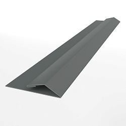 Планка стартово-финишная для металлосайдинга блокхаус оцинкованная с порошковым покрытием 0,45мм ширина менее 625 мм RAL 7005