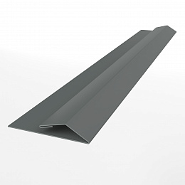 Планка стартово-финишная для металлосайдинга блокхаус оцинкованная с порошковым покрытием 0,45мм ширина менее 625 мм RAL 7005