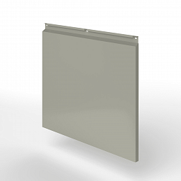Фасадная металлокассета закрытого типа оцинкованная с порошковым покрытием 0,7x1020х475мм RAL 7030 Каменно-серый