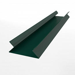 Планка угла внутреннего составная верхняя для металлосайдинга блокхаус оцинкованная  с полимерным покрытием 0,45мм RAL 6005