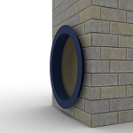 Откос радиусный 1 мм (RAL 5003) c порошковым покрытием