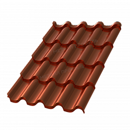 Металлочерепица МП Монтерроса-S (AGNETA-20-Copper\Copper-0,5)