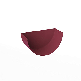 Заглушка желоба водосточного оцинкованная порошок ф120мм RAL 4002