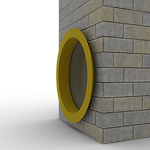 Откос радиусный 0,4 мм (RAL 1027) c порошковым покрытием