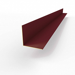 Планка внешнего угла RAL 3005 оцинкованная c полимерным покрытием 0,45 мм