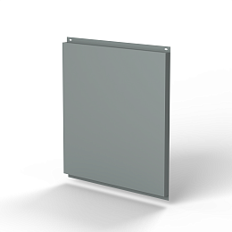 Фасадная металлокассета 1740x1160 (RAL 7042) открытого типа, с порошковым покрытием 0,7 мм