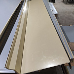 Планка угла внутреннего составная нижняя для металлосайдинга блокхаус оцинкованная с полимерным покрытием 0,45мм RAL 1014