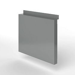 Фасадная металлокассета с иклями оцинкованная с порошковым покрытием 0,7мм RAL 7037