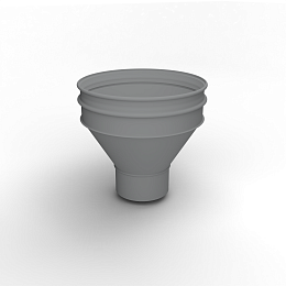 Воронка водосточная ф210х350мм (RAL 7004) водосборная, c порошковым покрытием