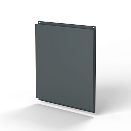 Фасадная металлокассета открытого типа 1 мм (RAL 7012) оцинкованная, с порошковым покрытием