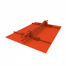 Снегозадержатель трубчатый круглый 3000мм фальц 25-1,2-2,0-4 оцинкованная сталь с порошковым покрытием RAL 2004