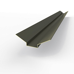 Ендова верхняя фигурная 0,45 мм (RAL 7022) оцинкованная c порошковым покрытием