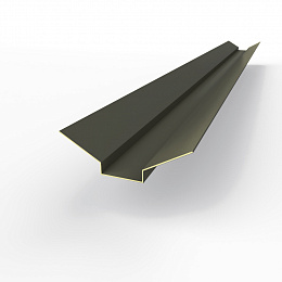 Ендова верхняя фигурная 0,45 мм (RAL 7022) оцинкованная c порошковым покрытием