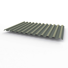 Профнастил С21 0,35х1051мм (RAL 7005) оцинкованный, с полимерным покрытием (полиэстер)