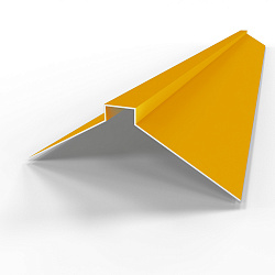 Конек фигурный 0,45 мм RAL 1006 оцинкованный, с порошковым покрытием