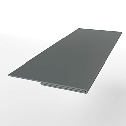 Планка финишная 0,45 мм (RAL 7005) оцинкованная, с порошковым покрытием