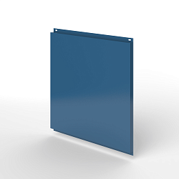 Фасадная металлокассета 530x530 (RAL 5009) открытого типа, с порошковым покрытием 0,7 мм