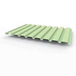 Профнастил С20 - 0,5х1150мм (RAL 6019) оцинкованный, с полимерным покрытием (полиэстер)