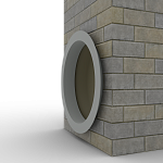 Откос радиусный 1 мм (RAL 9006) c порошковым покрытием