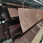 Заборный парапет с капельником плоский П-образный оцинкованный с порошковым покрытием 0,45мм RAL 8017